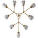 Smyth 9 Light 54 inch Antique Brass Chandelier Ceiling Light
