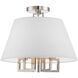 Westwood 5 Light 16 inch Polished Nickel Semi Flush Ceiling Light