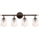 Brierfield 4 Light 28 inch Antique Copper Bath Vanity Light Wall Light