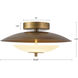 Prescott 15.63 inch Vintage Brass Flush Mount Ceiling Light