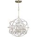 Solaris 4 Light 17 inch Olde Silver Mini Chandelier Ceiling Light in Clear Hand Cut