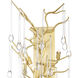 Anita 3 Light 11 inch Gold Leaf Wall Light