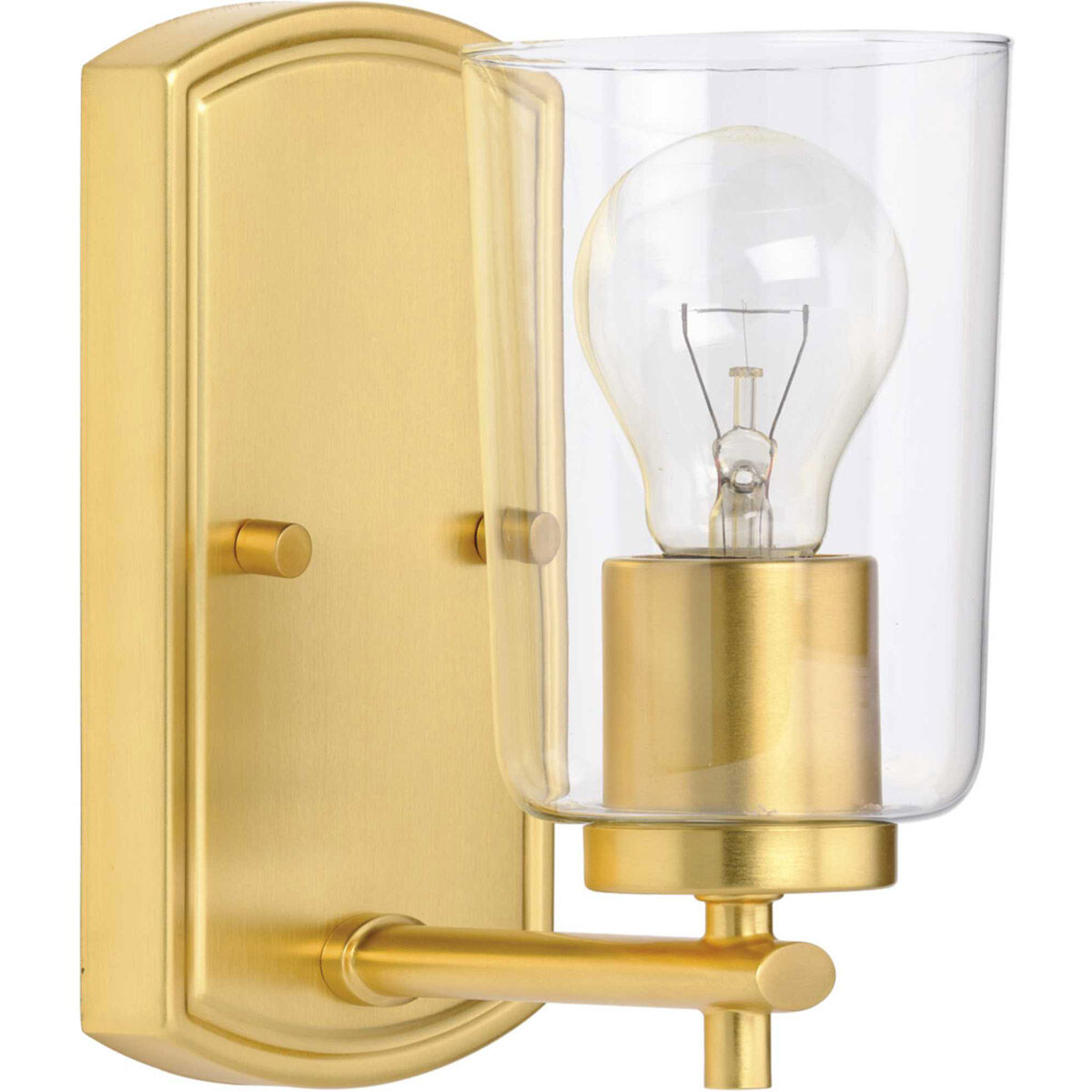 Art 1 Light 5 inch Satin Brass Bath Vanity Wall Light