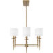 Abbie 6 Light 48 inch Aged Brass Island Light Ceiling Light