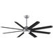 Stellar Custom 9.21 inch Silver Fan Motor Only, Blades Sold Separately