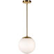 Selene 1 Light 10 inch Soft Gold Pendant Ceiling Light