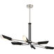 Turbine 6 Light 44 inch Coal With Brushed Nickel Island Light Ceiling Light