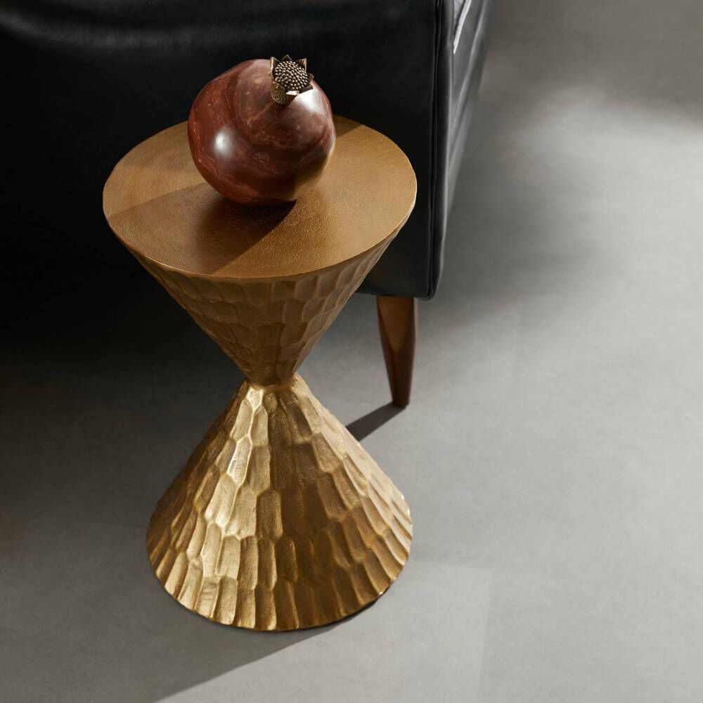 Castanza 13.5 inch Antique Brass Accent Table