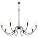 Claudelle 8 Light 65 inch Matte Black Chandelier Ceiling Light