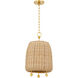 Elena 1 Light 12 inch Aged Brass Pendant Ceiling Light