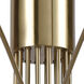 Scarab 8 Light 47 inch Satin Brass with Black Chandelier Ceiling Light
