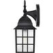 Adams 1 Light 14 inch Textured Black Outdoor Wall Lantern