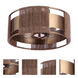 Kensey 2 Light 14.13 inch Satin Brass Semi Flush Ceiling Light