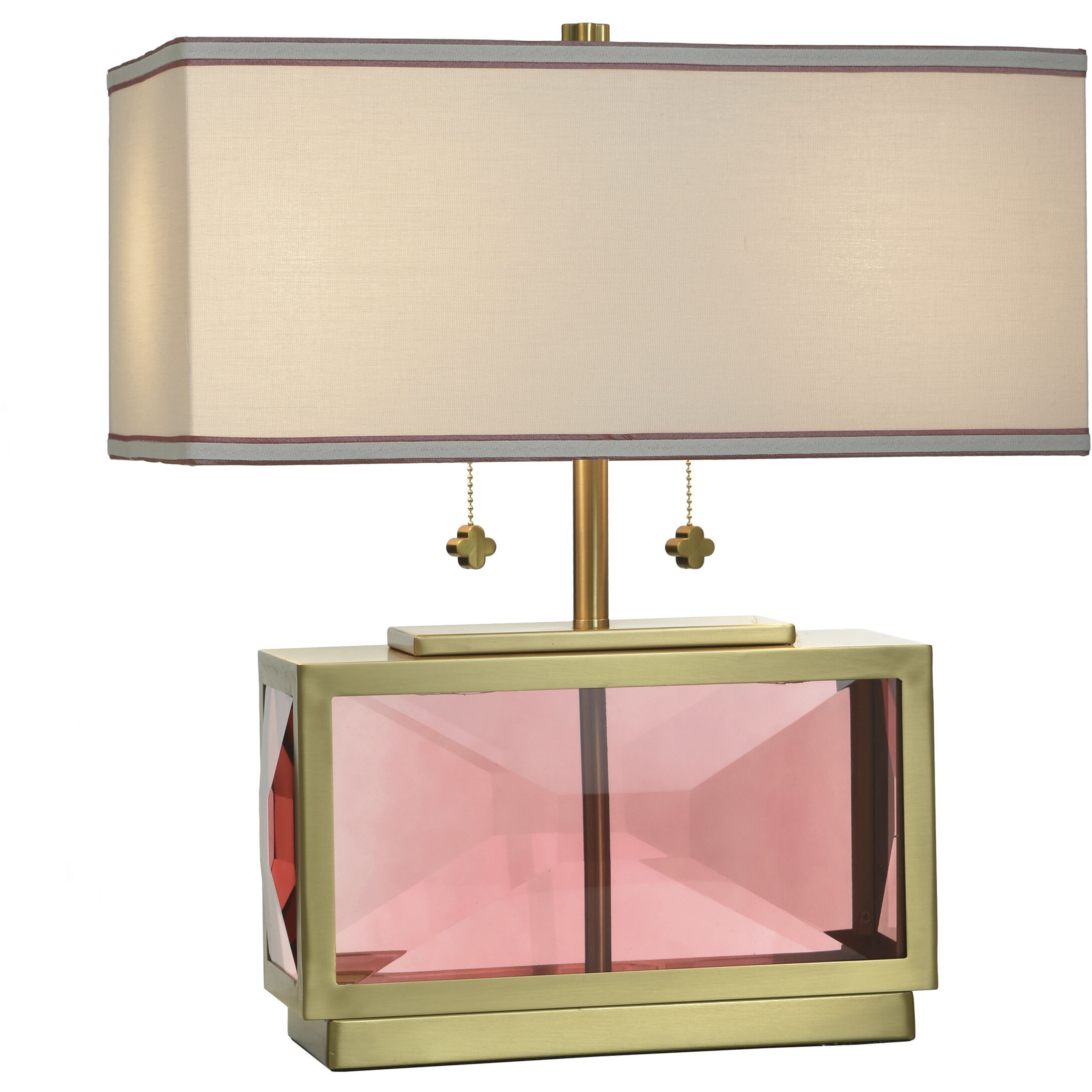 Celeste 21 inch 60 watt Polished Brass and Blush Table Lamp Portable Light
