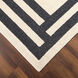 Kali 130 X 94 inch Black/White Rug in 8 x 11