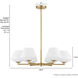 Celestial Valley 6 Light 28.5 inch Alturas Gold Chandelier Ceiling Light, Medium