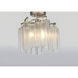 Victoria 3 Light 17 inch Golden Silver Semi-Flush Mount Ceiling Light