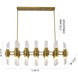 Canada 20 Light 12.2 inch Satin Brass Chandelier Ceiling Light