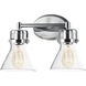 Seafarer 2 Light 15 inch Polished Chrome Bath Vanity Wall Light in Without Bulb