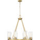 Titus 8 Light 33 inch Modern Gold Chandelier Ceiling Light