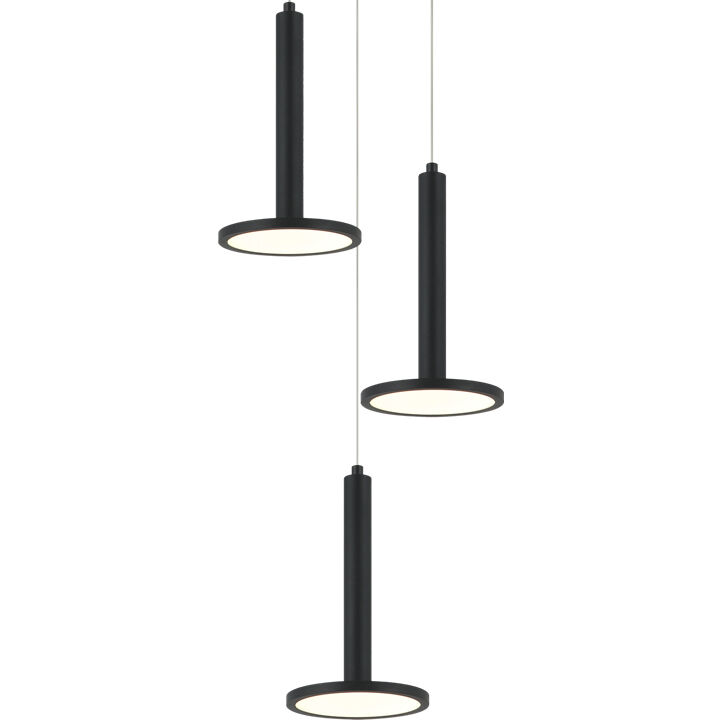 Extraterrestrial LED 12.63 inch Matte Black Pendant Ceiling Light