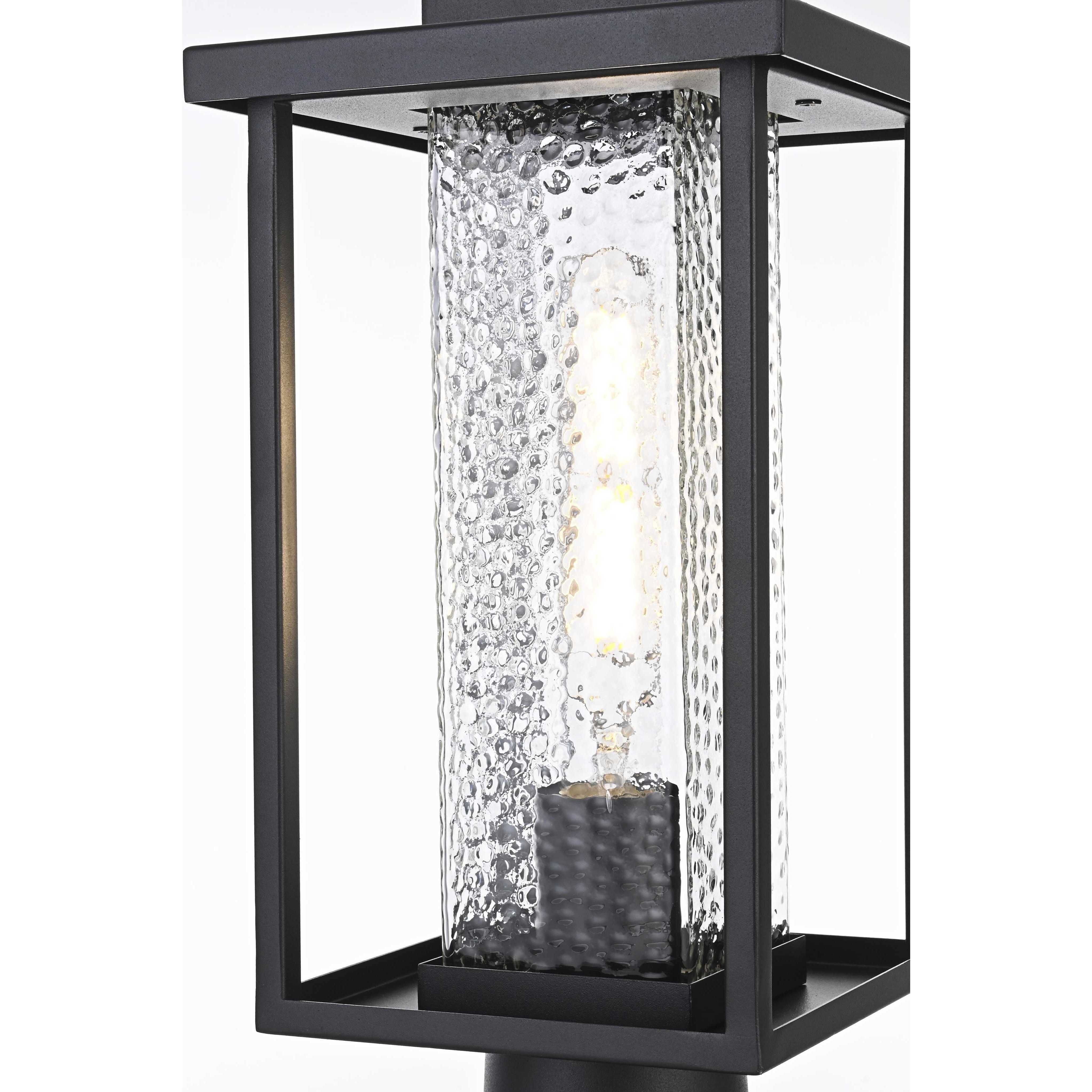 Philip 1 Light 17 inch Black Outdoor Post Light