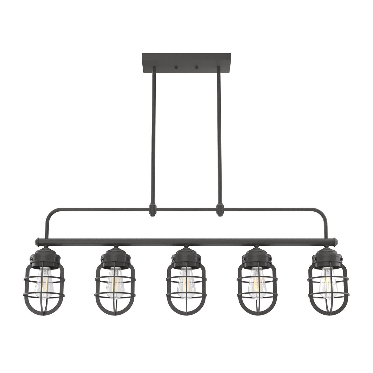 Starklake 5 Light 40 inch Noble Bronze Chandelier Ceiling Light