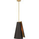 Hillcrest 1 Light 13.5 inch Legacy Brass and Dark Bronze Pendant Ceiling Light