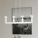Solna 4 Light 34 inch Brushed Nickel Linear Chandelier Ceiling Light