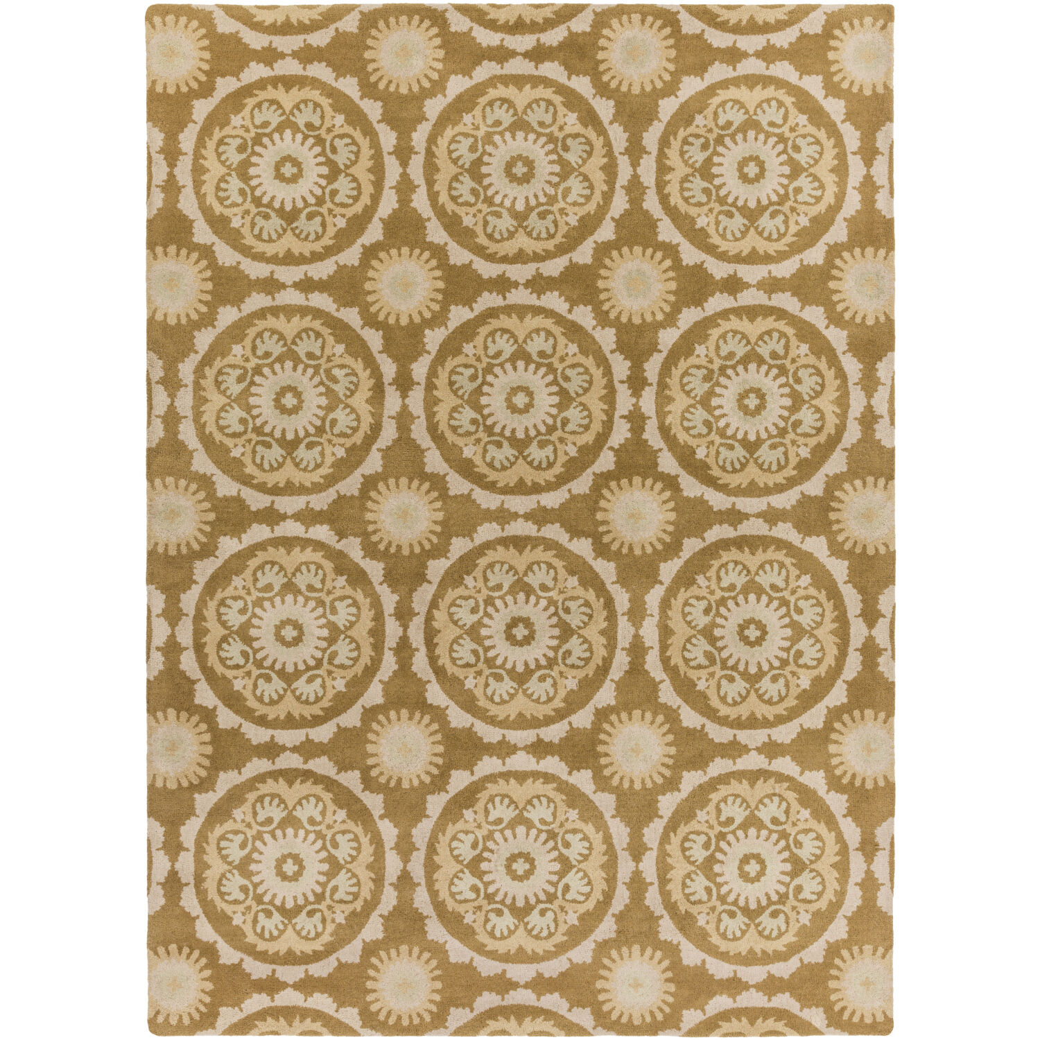 Mosaic Brown/Light Gray/Beige/Light Slate Handmade Rug