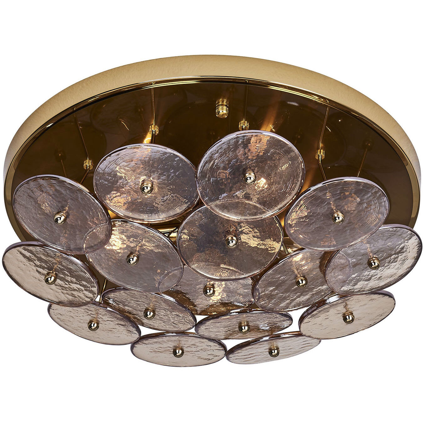 Hortensia 5 Light 18.5 inch Polished Winter Brass Semi Flush Mount Ceiling Light