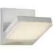Angle LED 6 inch Silver Dust Wall Sconce Wall Light, Outdoor