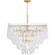 Glassara 15 Light 39.75 inch Legacy Brass Pendant Ceiling Light