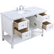 Metropolis 48 X 22 X 34 inch White Vanity Sink Set