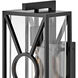 Coastal Elements Brixton Outdoor Wall Mount Lantern in Black, Small