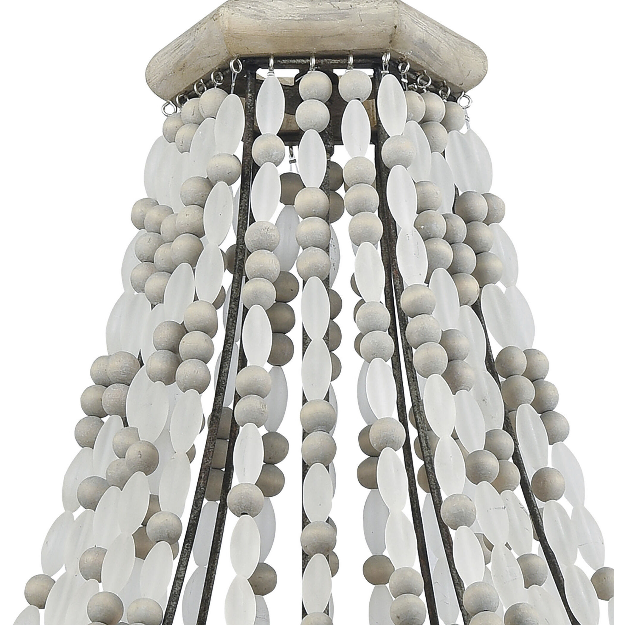 Summerton 4 Light 18 inch Graywash with White and Aged Black Chandelier Ceiling Light