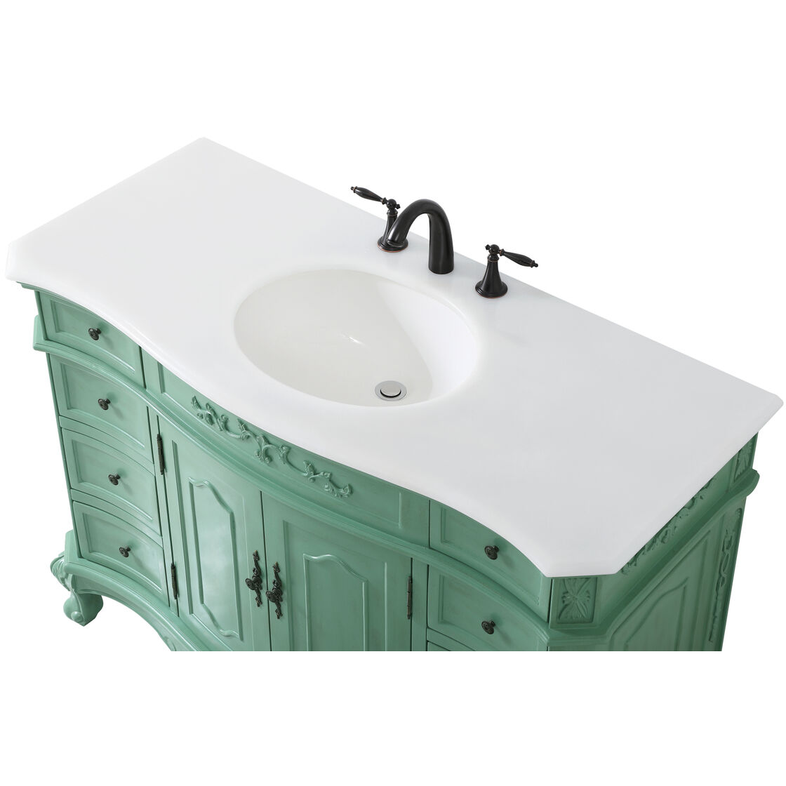 Danville 48 X 21 X 36 inch Vintage Mint Vanity Sink Set