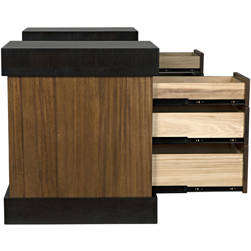 Bentley 76 X 29 inch Dark Walnut and Ebony Walnut Desk