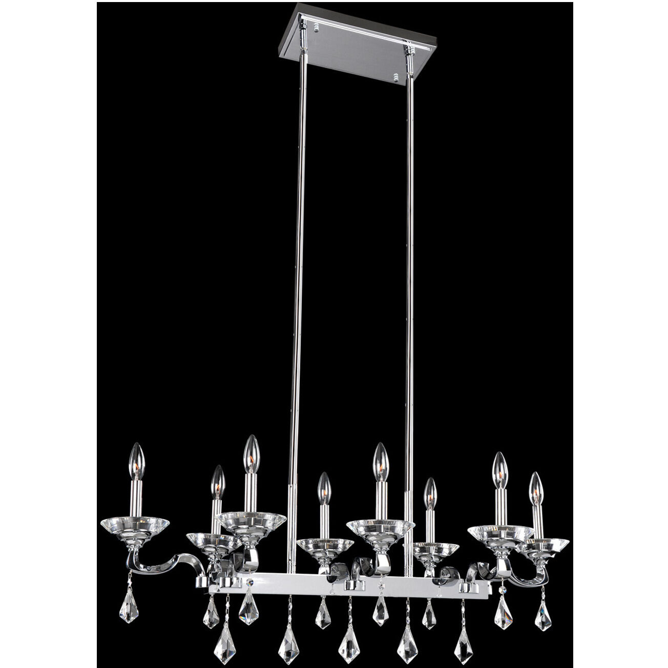 Cosimo 8 Light 40 inch Chrome Island Light Ceiling Light