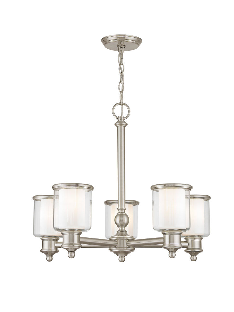 Middlebush 5 Light 25 inch Brushed Nickel Chandelier Ceiling Light
