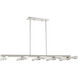Acra 10 Light 50 inch Brushed Nickel Linear Chandelier Ceiling Light