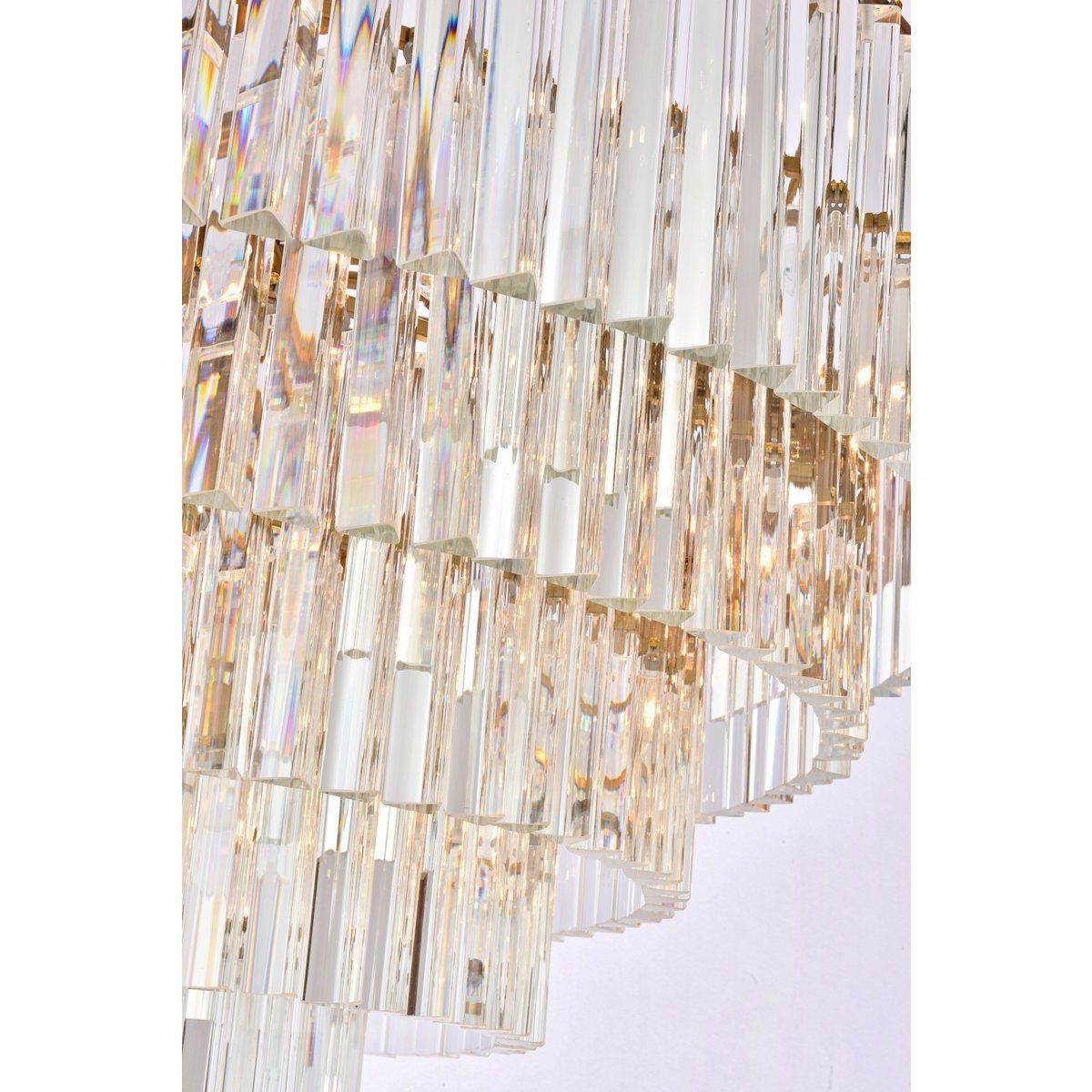 Sydney 33 Light 44 inch Satin Gold Chandelier Ceiling Light in Clear