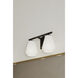 Siena 2 Light 14.25 inch Dark Matte Black Vanity Wall Light