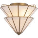 Jaxen 3 Light 17.75 inch Legacy Brass Semi-Flush Mount Ceiling Light