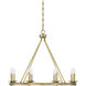Middleton 8 Light 33 inch Warm Brass Chandelier Ceiling Light, Essentials
