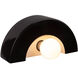 Ambiance Collection 1 Light 12 inch Gloss Black with Matte White Wall Sconce Wall Light