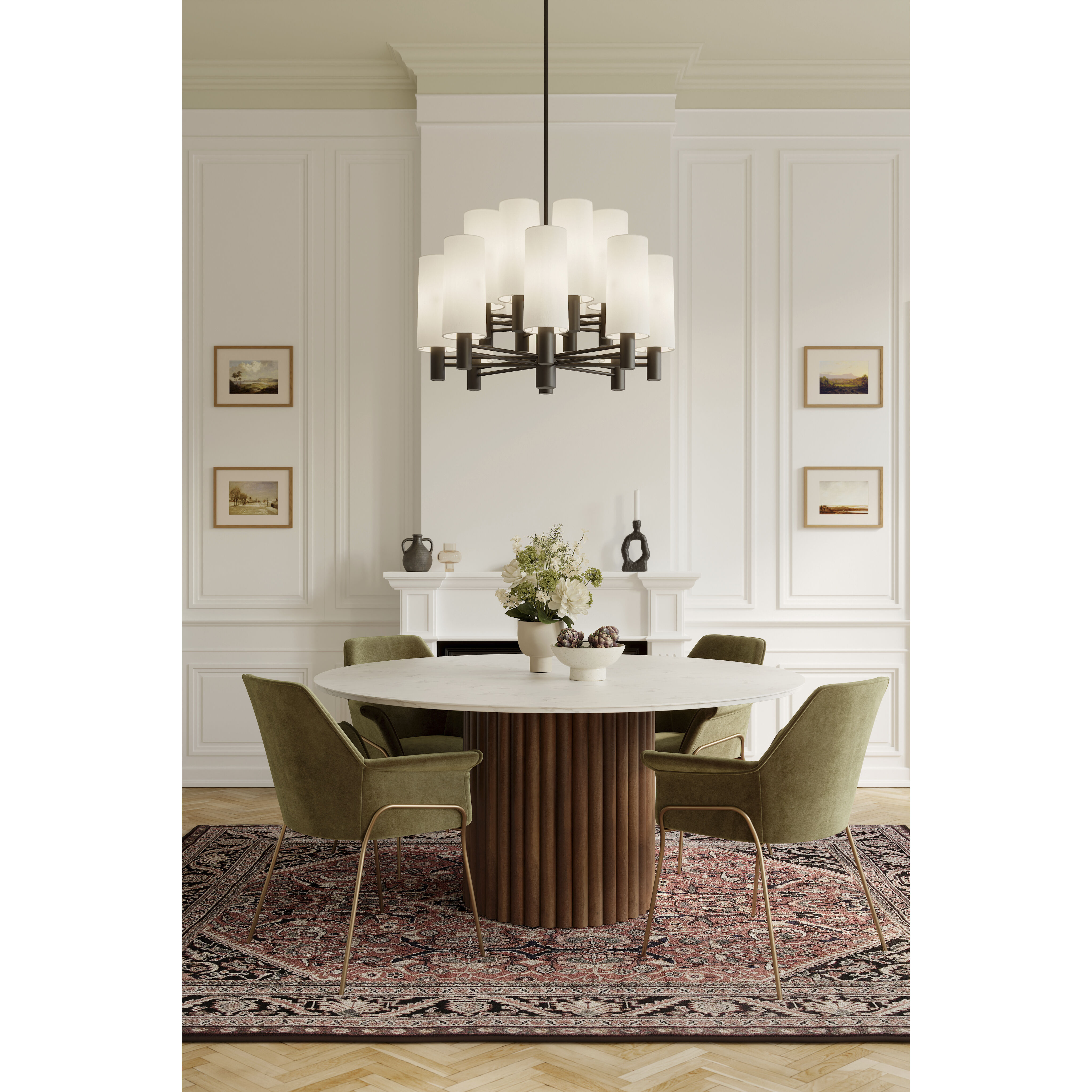 Draxen 16 Light 34 inch Dark Bronze Chandelier Ceiling Light