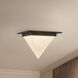 Mineral 1 Light 11.13 inch Urban Bronze and Matte Opal Glass Flush Mount Ceiling Light in Opal Glass Shade
