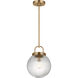Drew & Jonathan Preston 1 Light 10 inch Satin Brass Pendant Ceiling Light in LED