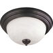 Harmony 2 Light 14 inch Painted Bronze Flush Mount Ceiling Light